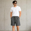 Men's charcoal gray Casual Linen Shorts