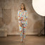 Women’s Floral Pyjama Set – Long Sleeve Button Front Nightwear Product Des