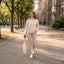 Ribbed Knit Leggings – Cream