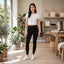 Women's High-Waisted Ankle Leggings – Black