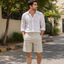 Men's Beige Chino Shorts