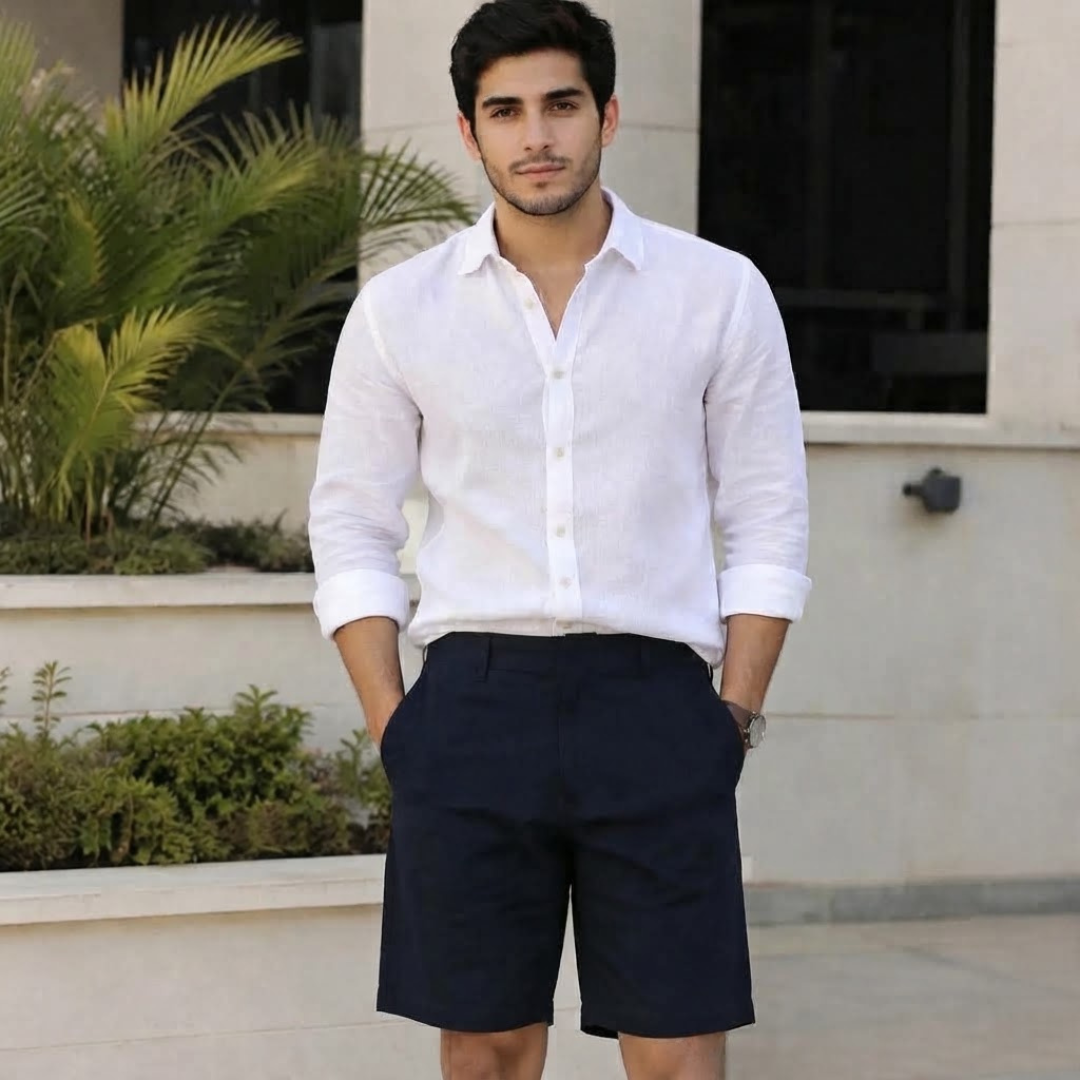 Men's Navy Chino Shorts