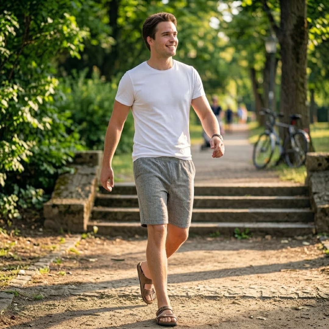 Men's Grey Drawstring Shorts
