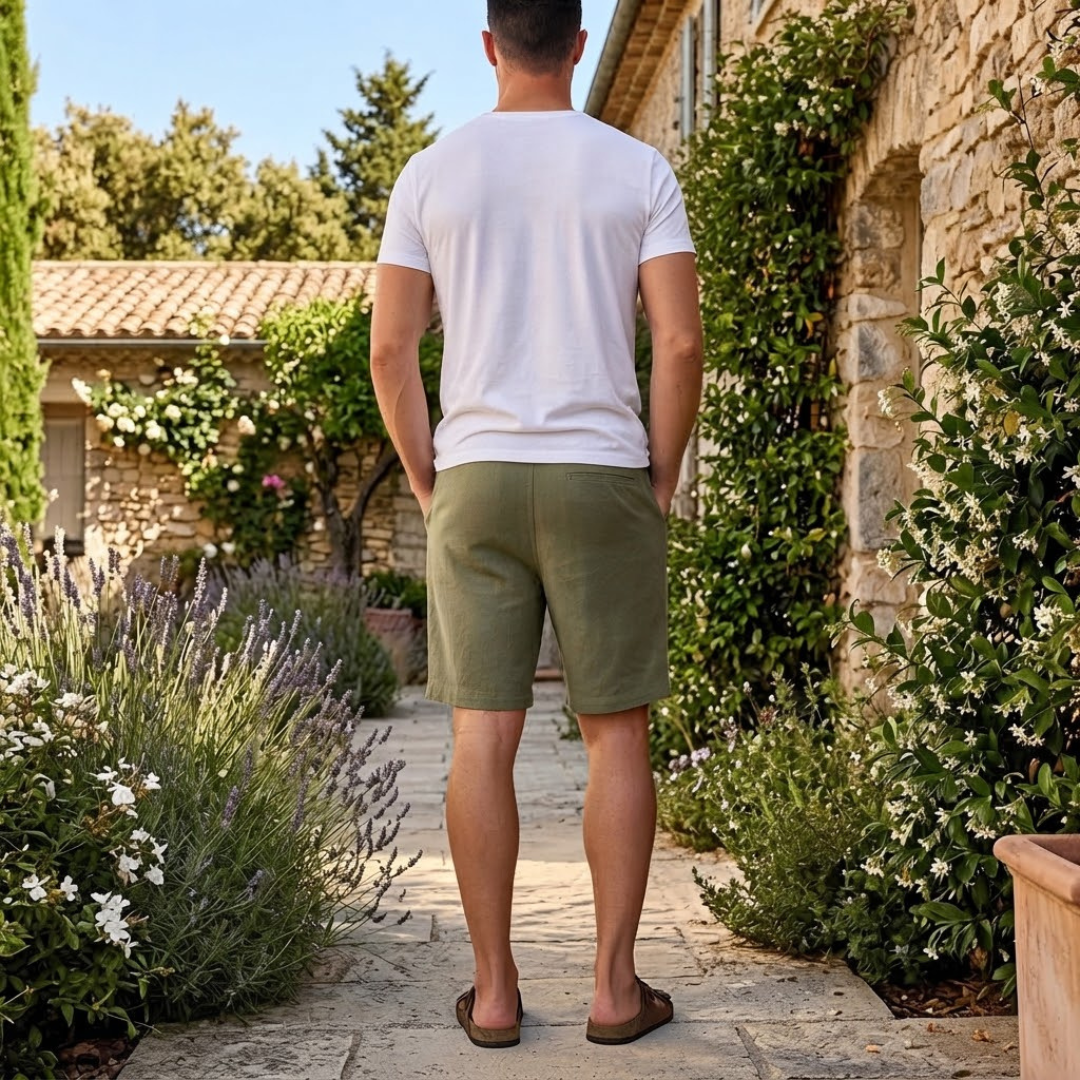 Men's Olive Green Chino Shorts Secondary image