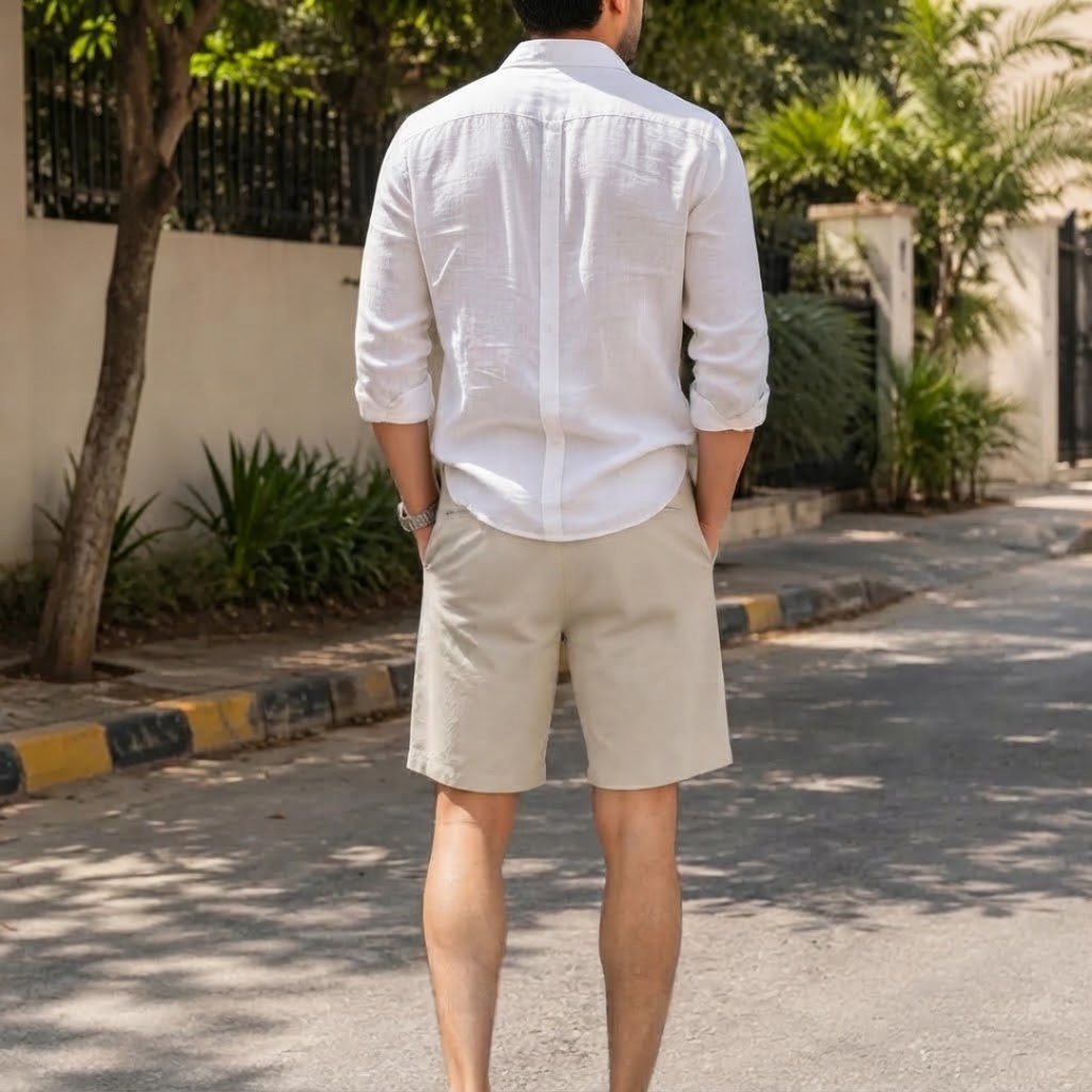 Men's Beige Chino Shorts