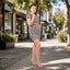 London Vibez Snakeskin Print Short-Sleeve Casual Mini Dress