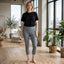 Women's High-Waisted Capri Leggings – Grey